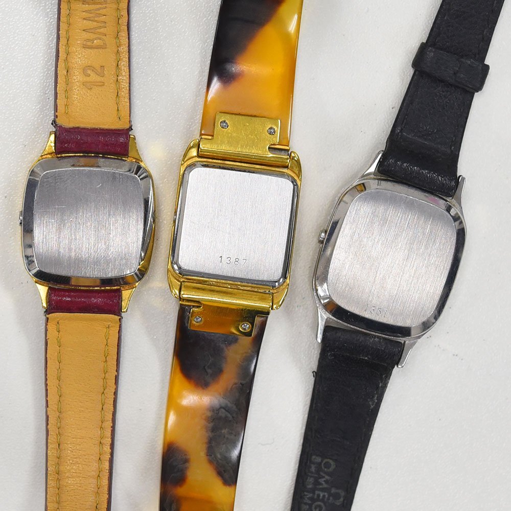 1円 可動品 腕時計 3本 オメガ クォーツ レディース まとめて 同梱不可_画像6