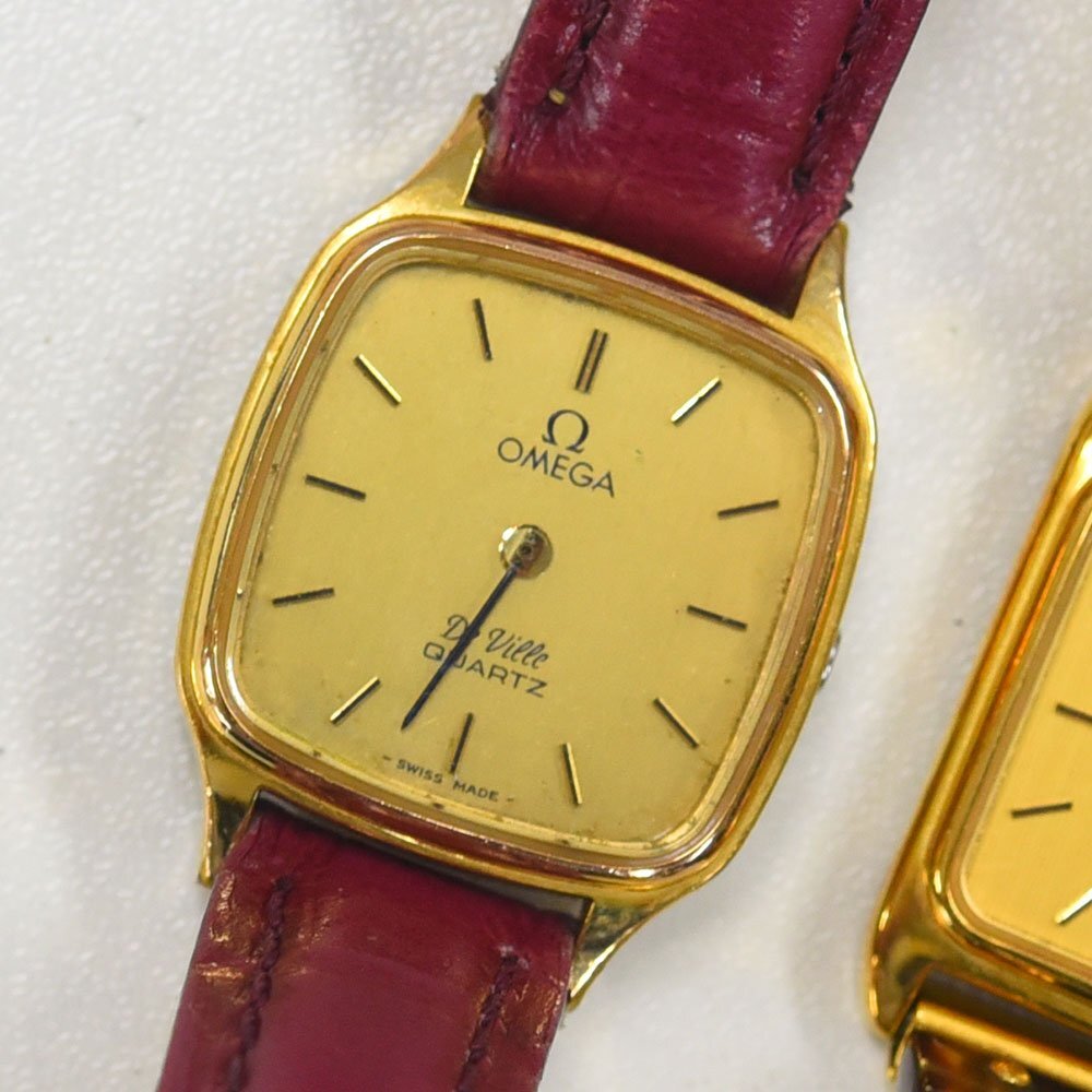 1円 可動品 腕時計 3本 オメガ クォーツ レディース まとめて 同梱不可_画像5