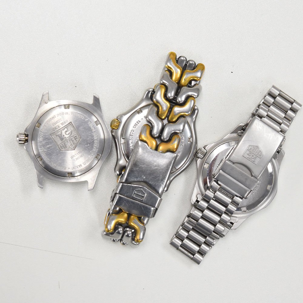 1円 不動品 腕時計 3本 タグホイヤー クォーツ メンズ まとめて 同梱不可_画像5
