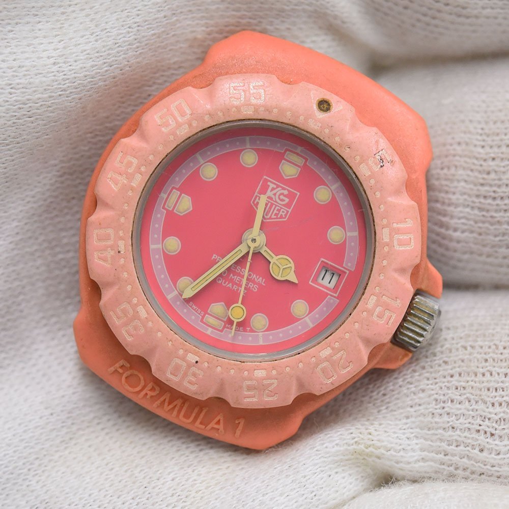 1円 可動品 腕時計 タグホイヤー TAG HEUER フォーミュラ1 364.508 クォーツ レディース ピンク 同梱不可_画像2