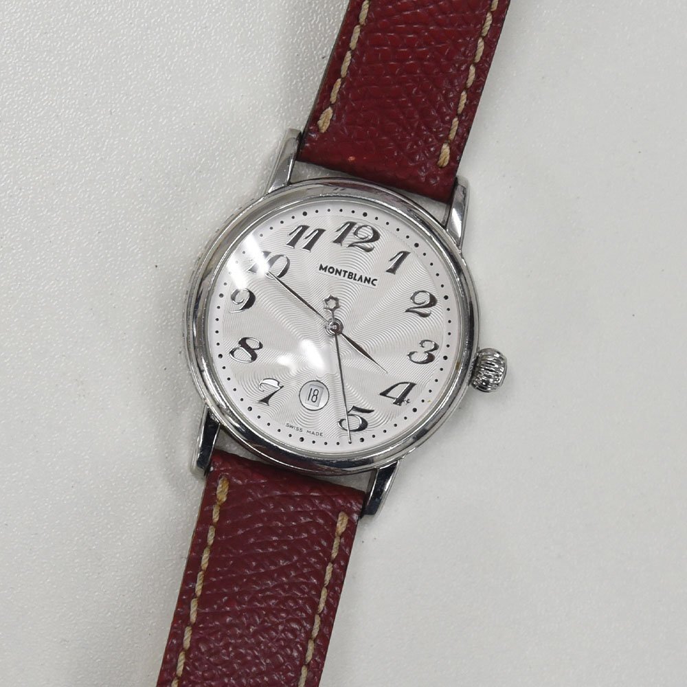1円 可動品 腕時計 モンブラン MONTBLANC マイスターシュティック 7020 クォーツ メンズ SS 同梱不可_画像1