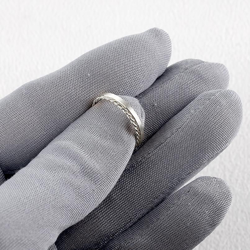 プラチナ リング メンズ pt900 ピンキーリング 指輪 婚約指輪 地金 縄目 編み込み シンプル ストレート_画像4