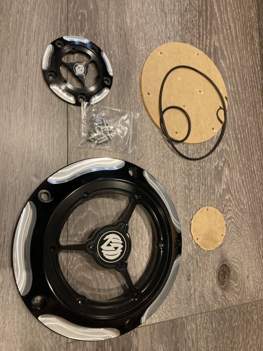 送料込み 即納 ハーレー タイミング タイマー カバー セット ツーリング ソフテイル ダイナ コントラストカット_画像3