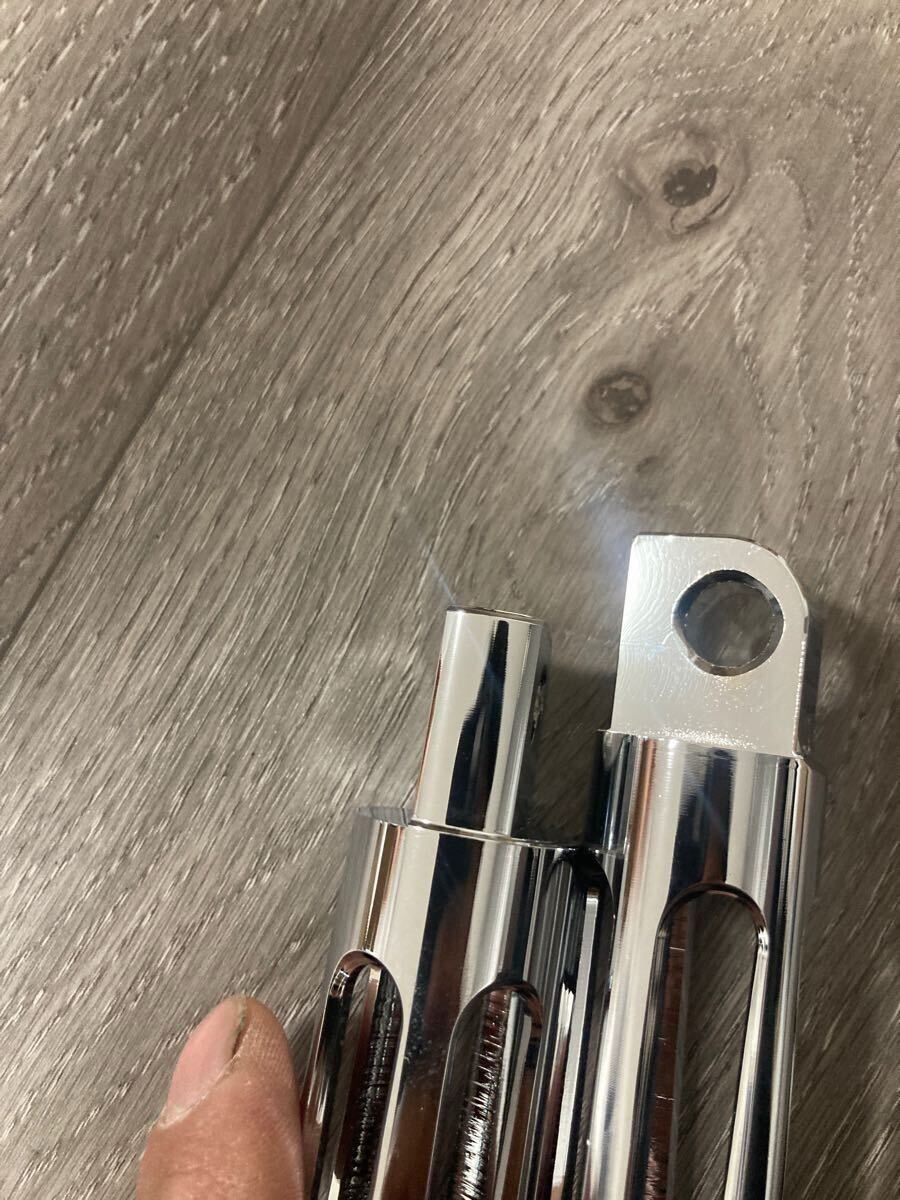 ハーレー フットペグ パッセンジャー ツーリング ソフテイル ダイナスポーツスター メッキ ブラック_画像5