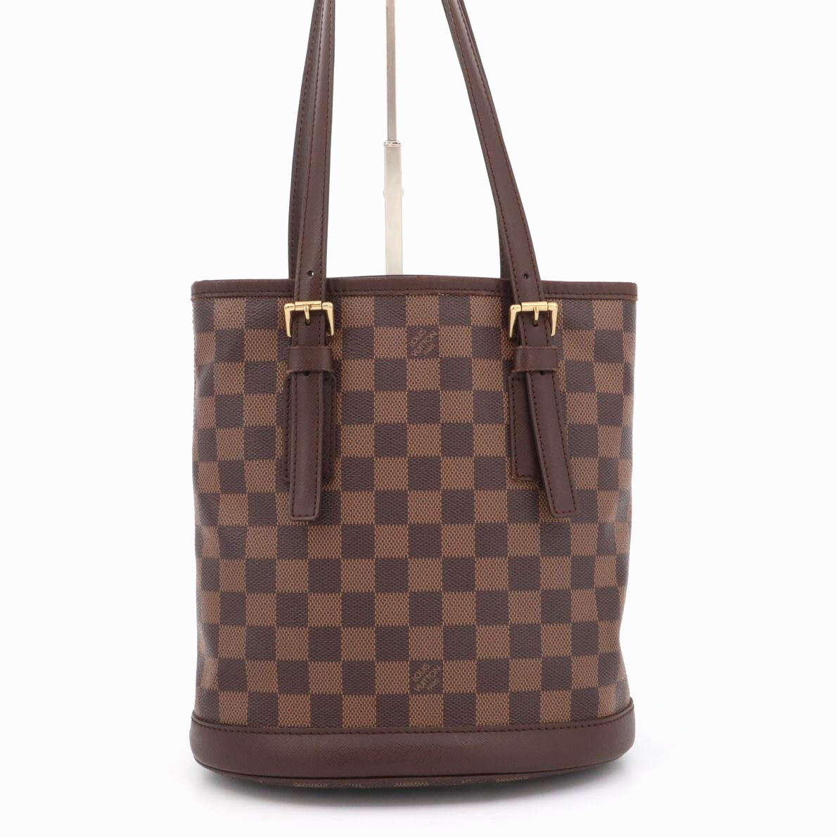 ルイヴィトン LOUIS VUITTON ダミエ マレ ショルダーバッグ トートバッグ バケット 肩掛け ブラウン エベヌ レディース レザー N42240_画像2