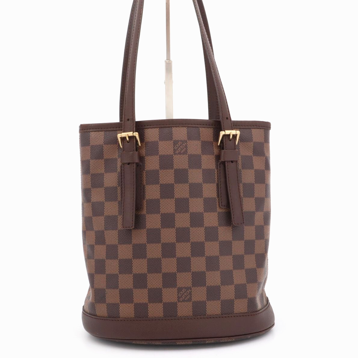 ルイヴィトン LOUIS VUITTON ダミエ マレ ショルダーバッグ トートバッグ バケット 肩掛け ブラウン エベヌ レディース レザー N42240_画像3