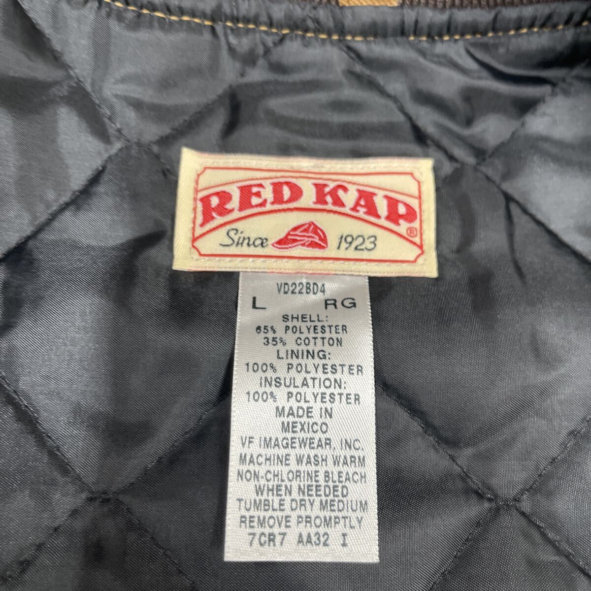 L 新品 VD22 レッドキャップ ブラウン ダックベスト RED KAP Blended Duck Insulated Vest ダック 1_画像4