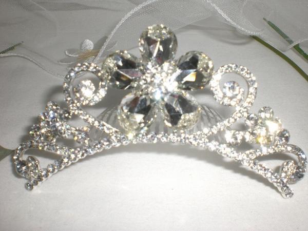  роскошный * Tiara * свадьба платье . блестящий *. цветок *T-7