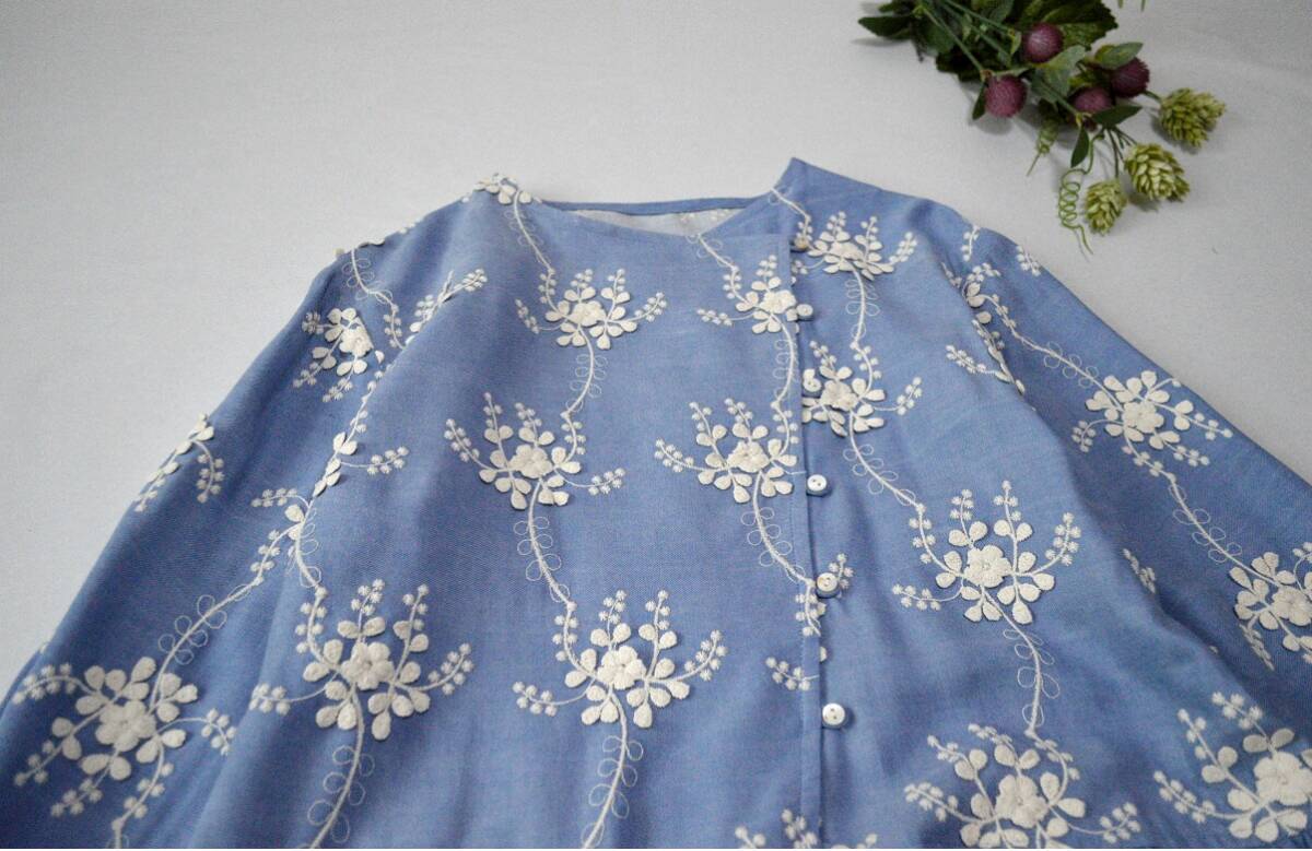 【L】総刺繍シンプルな大人可愛いトップス♪_画像2
