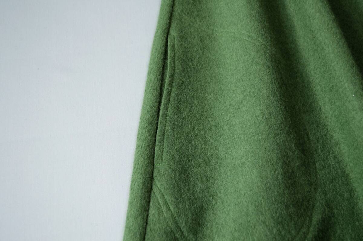 総裏ウール混両脇ポケット付きシンプルなワンピース♪【グリーン】_画像5