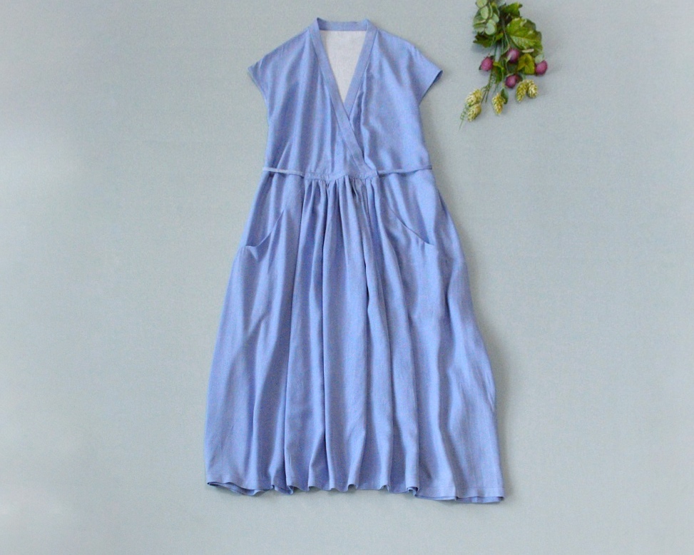 ポケット付きノースリーブ大人可愛いロングワンピース♪_画像2