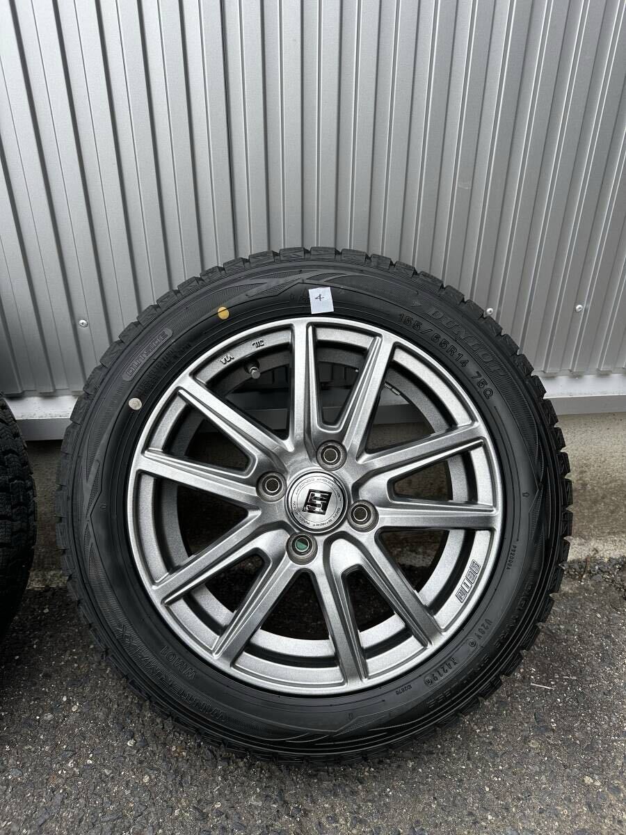 バリ山 スタッドレスタイヤホイールセット DUNLOP ウインターマックス WM01 155/65R14 ホイールSEIN(共豊)PCD100 4穴インセット45_画像5