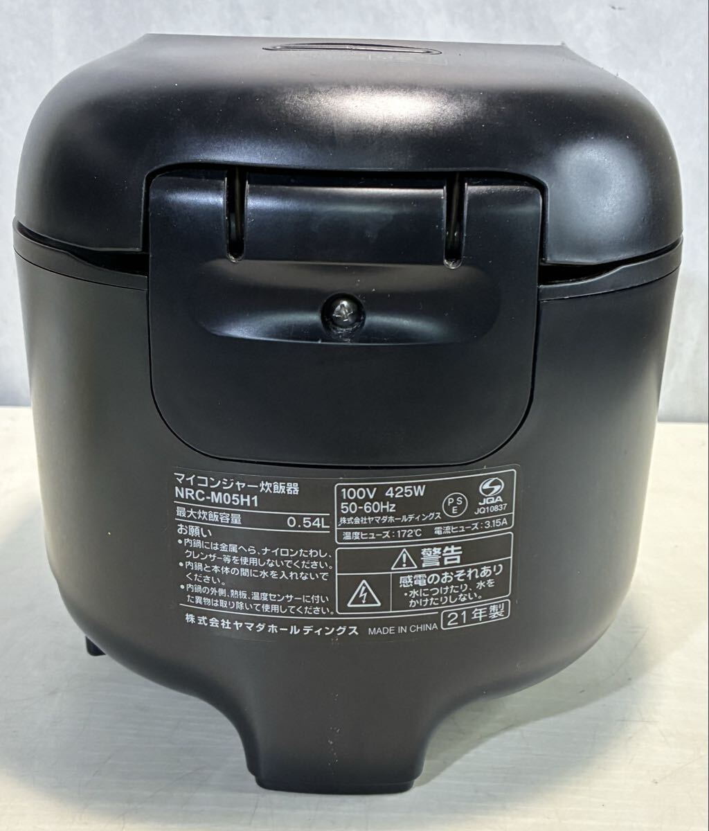 ☆ 炊飯器 YAMADASELECT ヤマダオリジナル 3合炊きマイコンジャー炊飯器 NRC-M05H1 2021年製　②_画像3