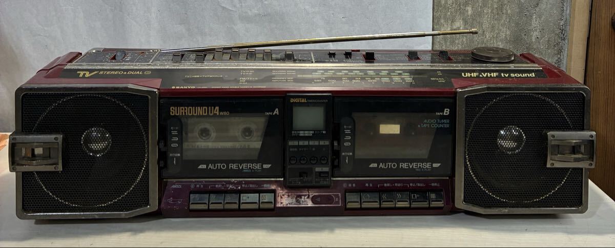 ☆ 昭和 レトロ　希少 SANYO U4-W80 ラジカセ _画像1