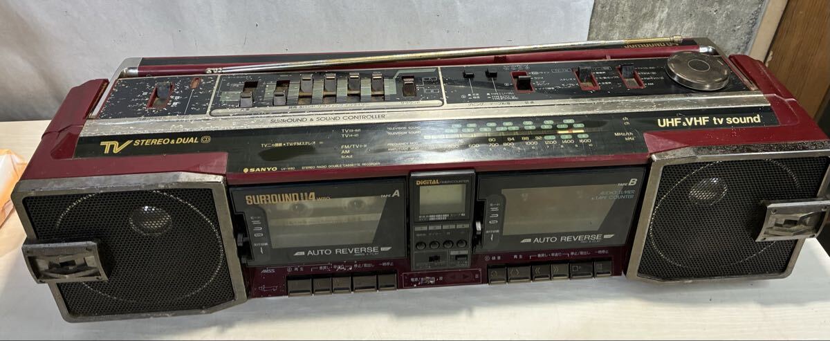 ☆ 昭和 レトロ　希少 SANYO U4-W80 ラジカセ _画像2