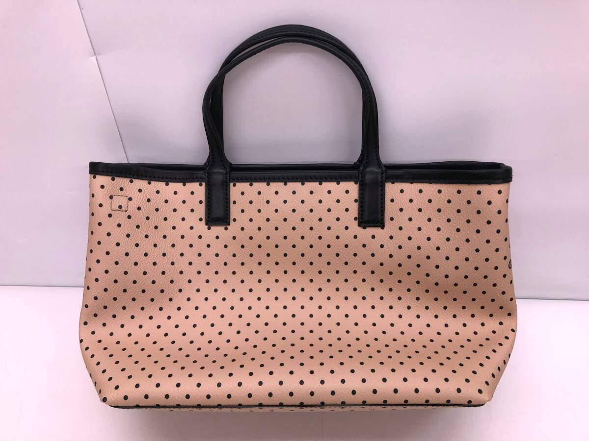 正規品 TORY BURCH トリーバーチ バッグ ハンドバッグ 斜め掛け 2way PVCレザー ドット ピンク×ブラック ロゴ レディースバッグ かわいい _画像3
