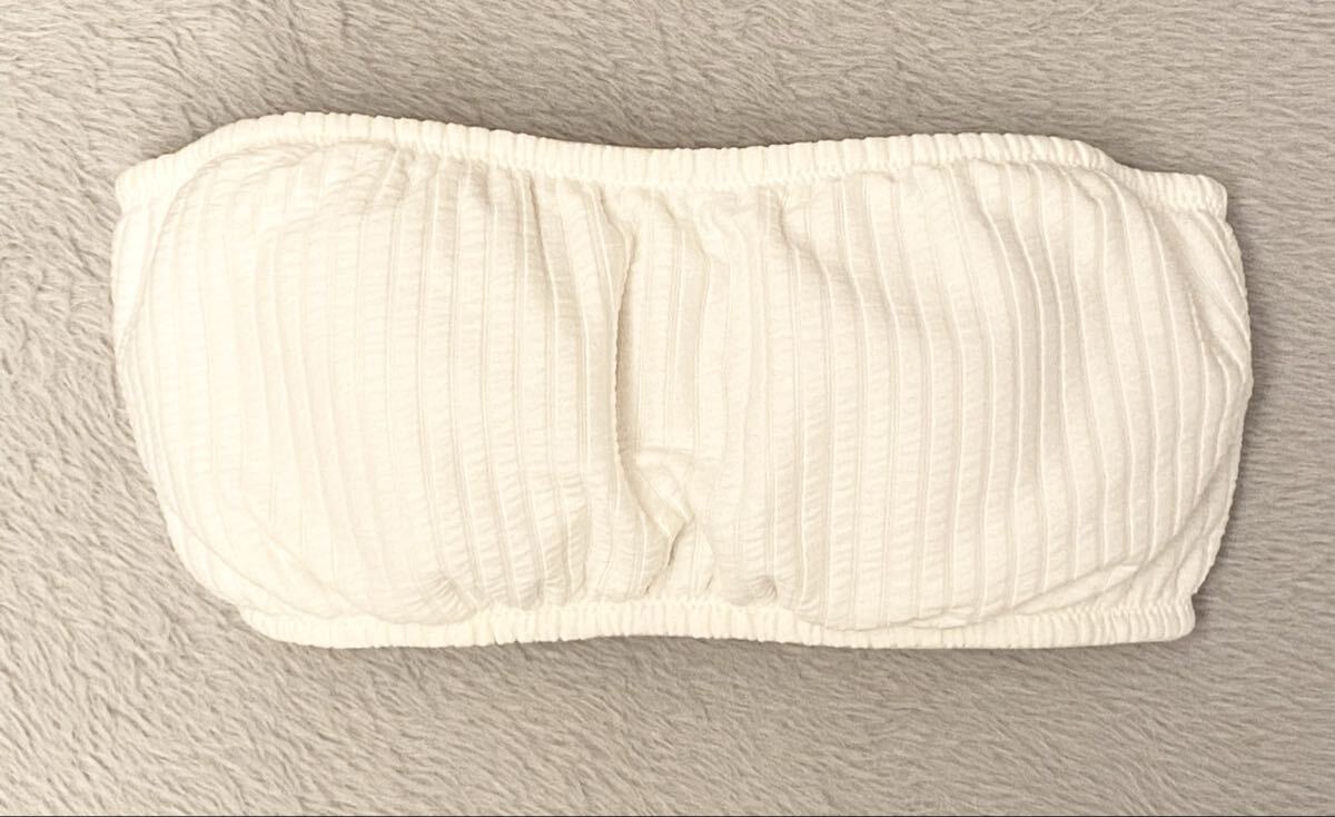 未使用 PEACHJOHN チューブトップ インナー 見せブラ ホワイト PEACH JOHN ピーチジョン チューブトップ ベアトップ_画像1