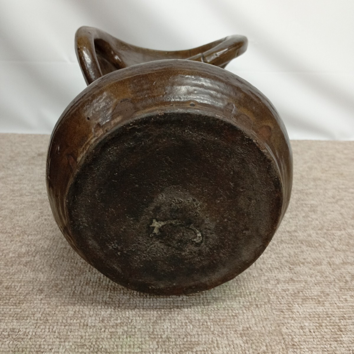 usB-874 古帖佐焼花生 花器 花入 詳細不明 現状品_画像6