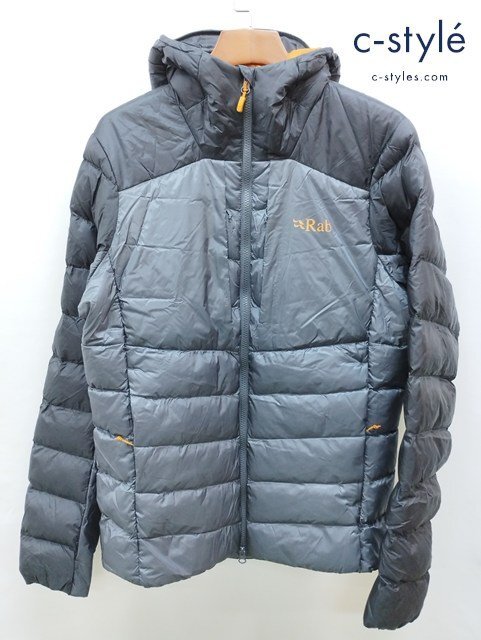 G658b [秋冬][人気] Rab ラブ ジャケット L グレー×ブラック Cirrus Ultra Hoody QIP-21 | アウター G_画像1