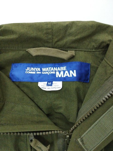 L098c [人気] JUNYA WATANABE ジュンヤワタナベ タイプライター ウールエステル ミリタリー パーカー ジャケット M カーキ | アウター N_画像3