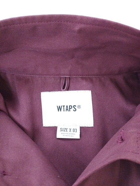 L100b [人気] WTAPS ダブルタップス ロングスリーブ ツイル プロテクト 03 ワインレッド 232WVDT-SHM04 | アウター N_画像3