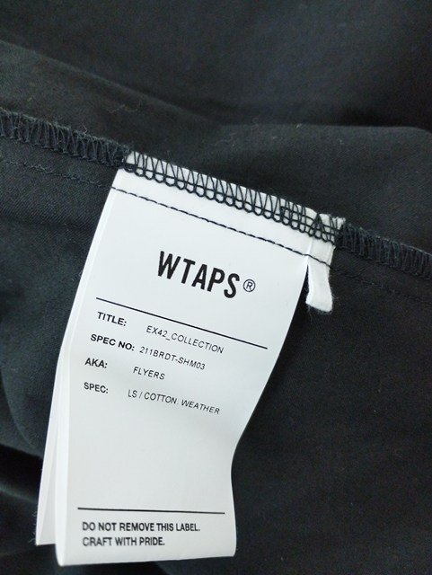 L087b [人気] WTAPS ダブルタップス FLYERS ミリタリーシャツジャケット 03 ブラック 211BRDT-SHM03 | アウター N_画像4