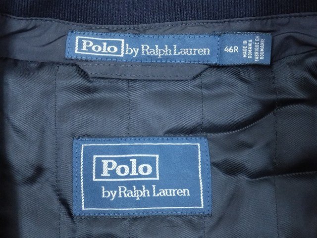 G729c [人気] Polo by Ralph Lauren ポロラルフローレン メルトンステンカラーコート 46R ネイビー 0200017573 | アウター G_画像3