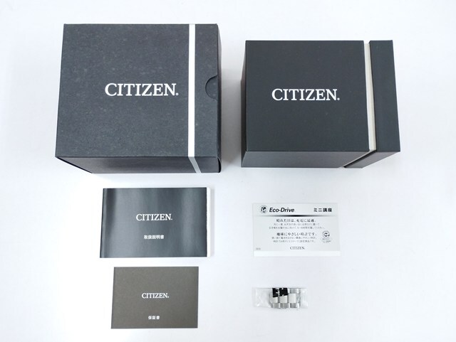 F537 [動作品] CITIZEN シチズン 腕時計 シルバー×ブラック アテッサ AT3010-55E クロノグラフ | Q★_画像6