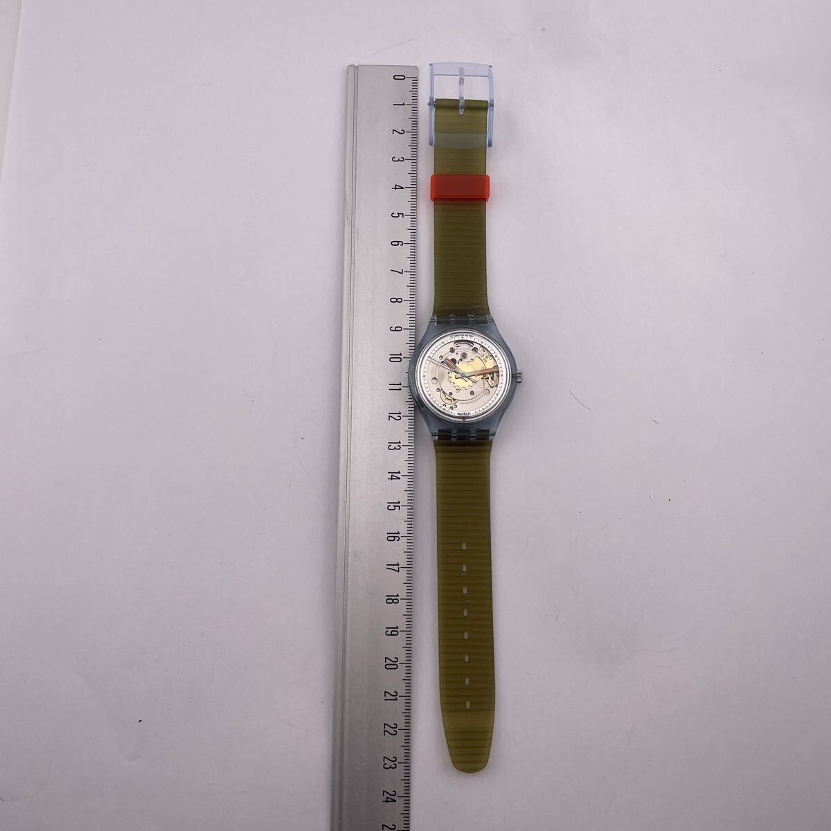 腕時計 swatch SWISS SWATCH AG 1991スケルトン 自動巻き 稼働品 ケース付き 【S84051-SJ330】_画像7