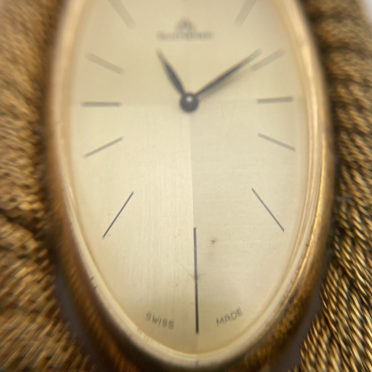 Bucherer F826 懐中時計 手巻き ペンダントウォッチ ヴィンテージ ゴールドカラー 稼働品 【S84088-3008-1】_画像9