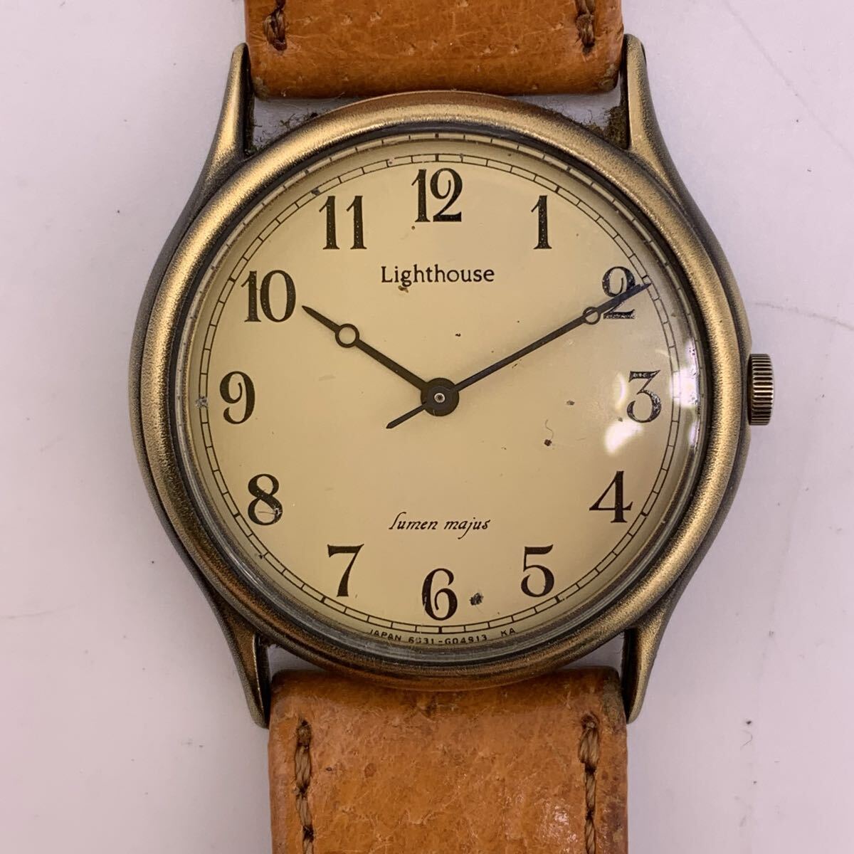CITIZEN Lighthouse 腕時計 6031-G01011TA レザー ラウンド シチズン【S70654-3005-1】_画像2
