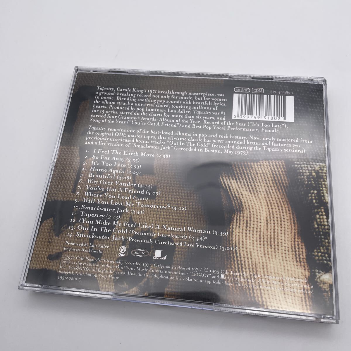 【輸入盤】 キャロル・キング/CAROLE KING/つづれおり/Tapestry/CD_画像2