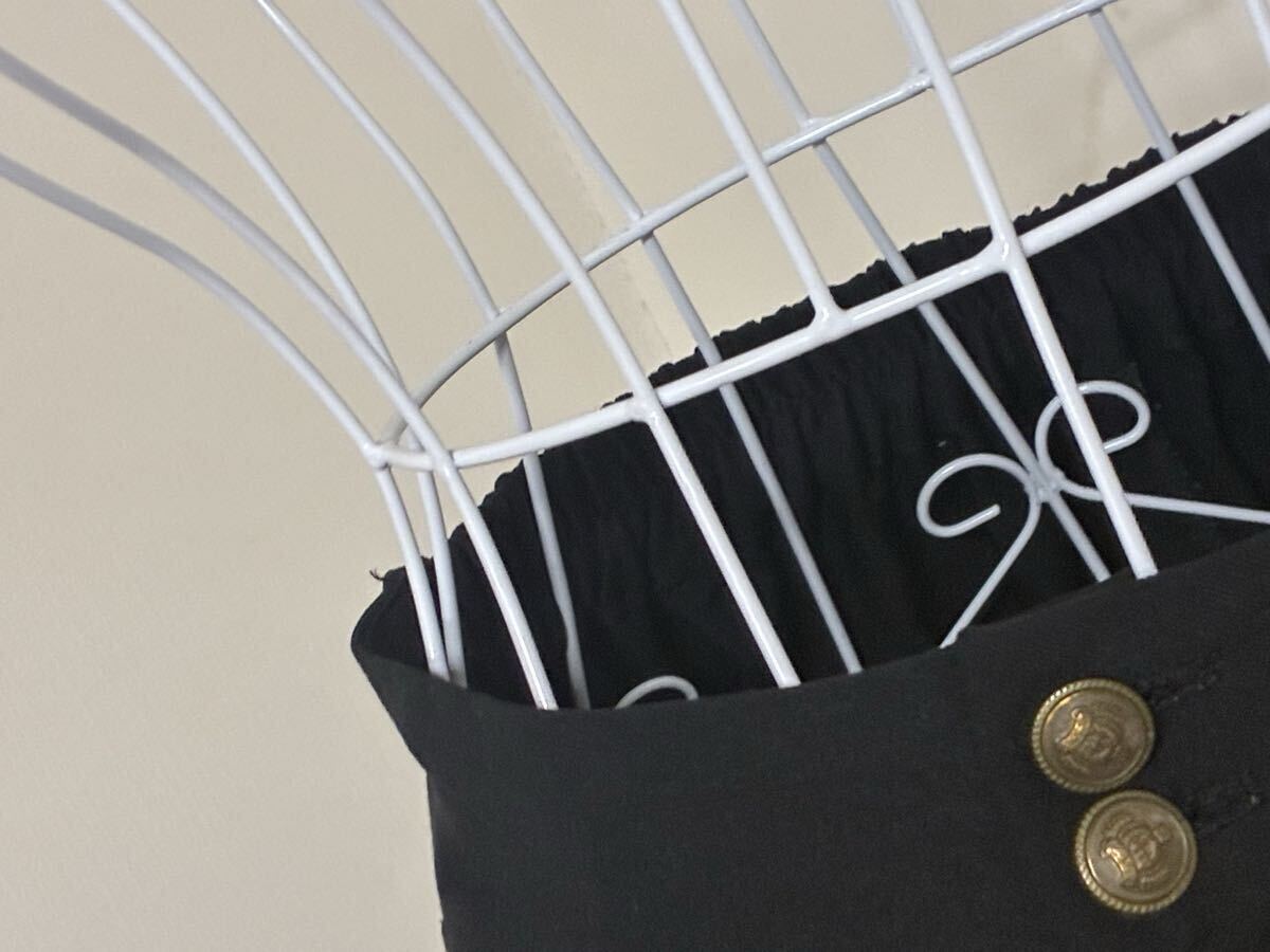 アクシーズファム☆刺繍飾りチェック切替ワイドパンツ、ロングワイドパンツ☆used _画像3