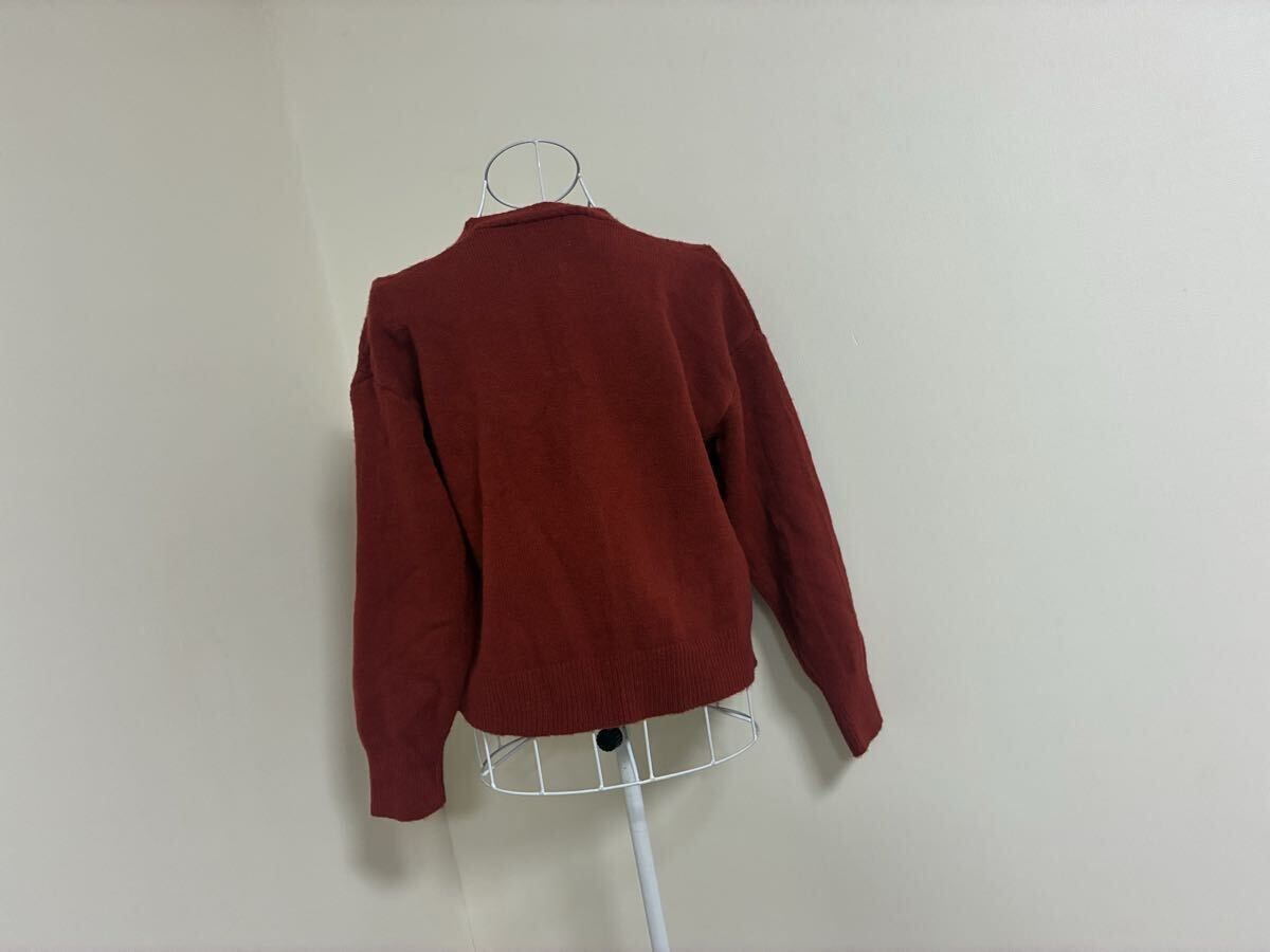 アクシーズファム☆ダイヤ調模様編みカーディガン、上着☆used _画像6