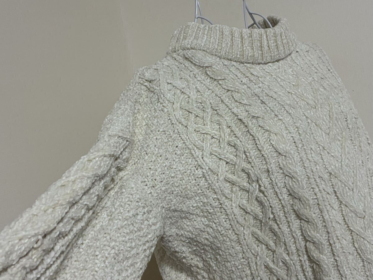 アクシーズファム☆ベロアモールニットプルオーバートップス、セーター☆used_画像4