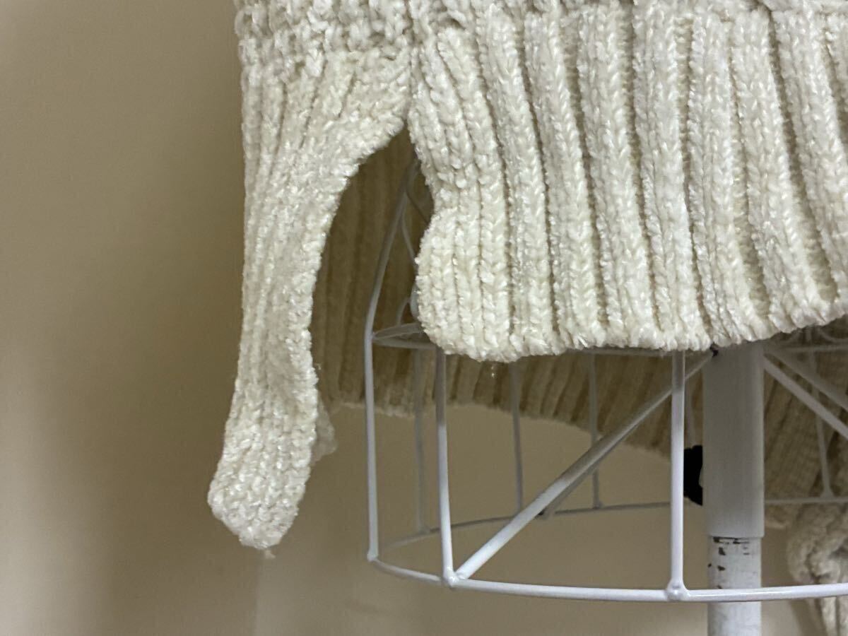 アクシーズファム☆ベロアモールニットプルオーバートップス、セーター☆used_画像5