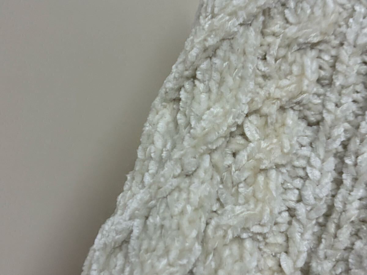 アクシーズファム☆ベロアモールニットプルオーバートップス、セーター☆used_画像7