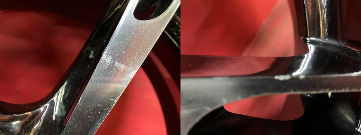 【送料無料】中古 社外 レアマイスター 17x5.5+45 100/4H アルミホイール4本SET 【55583230】_画像9