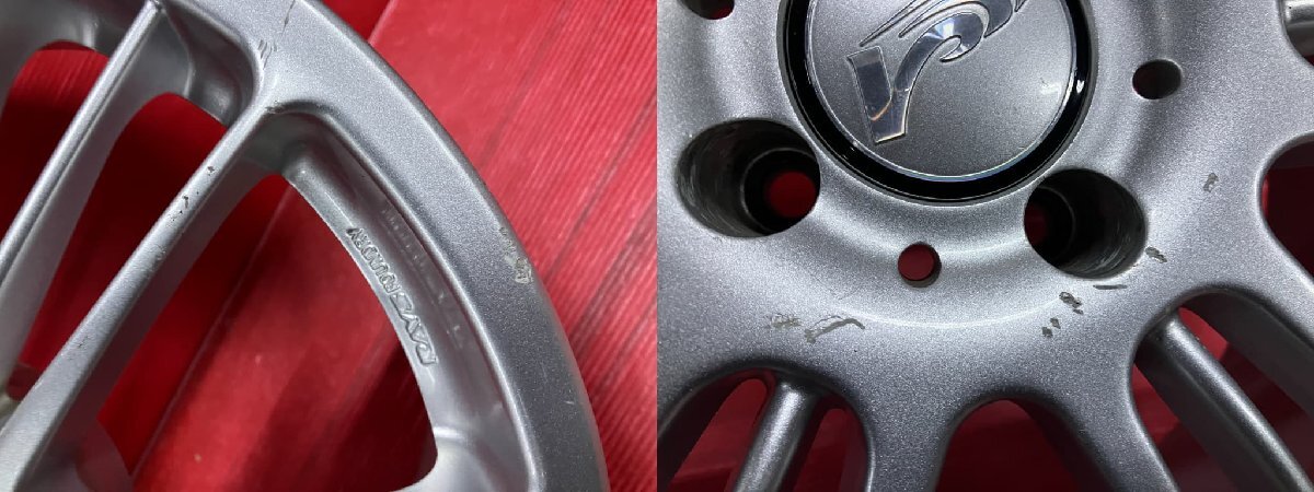 【送料無料】中古 社外 ベルサス 17x7.0+32 100/4H アルミホイール4本SET 【55583202】_画像7