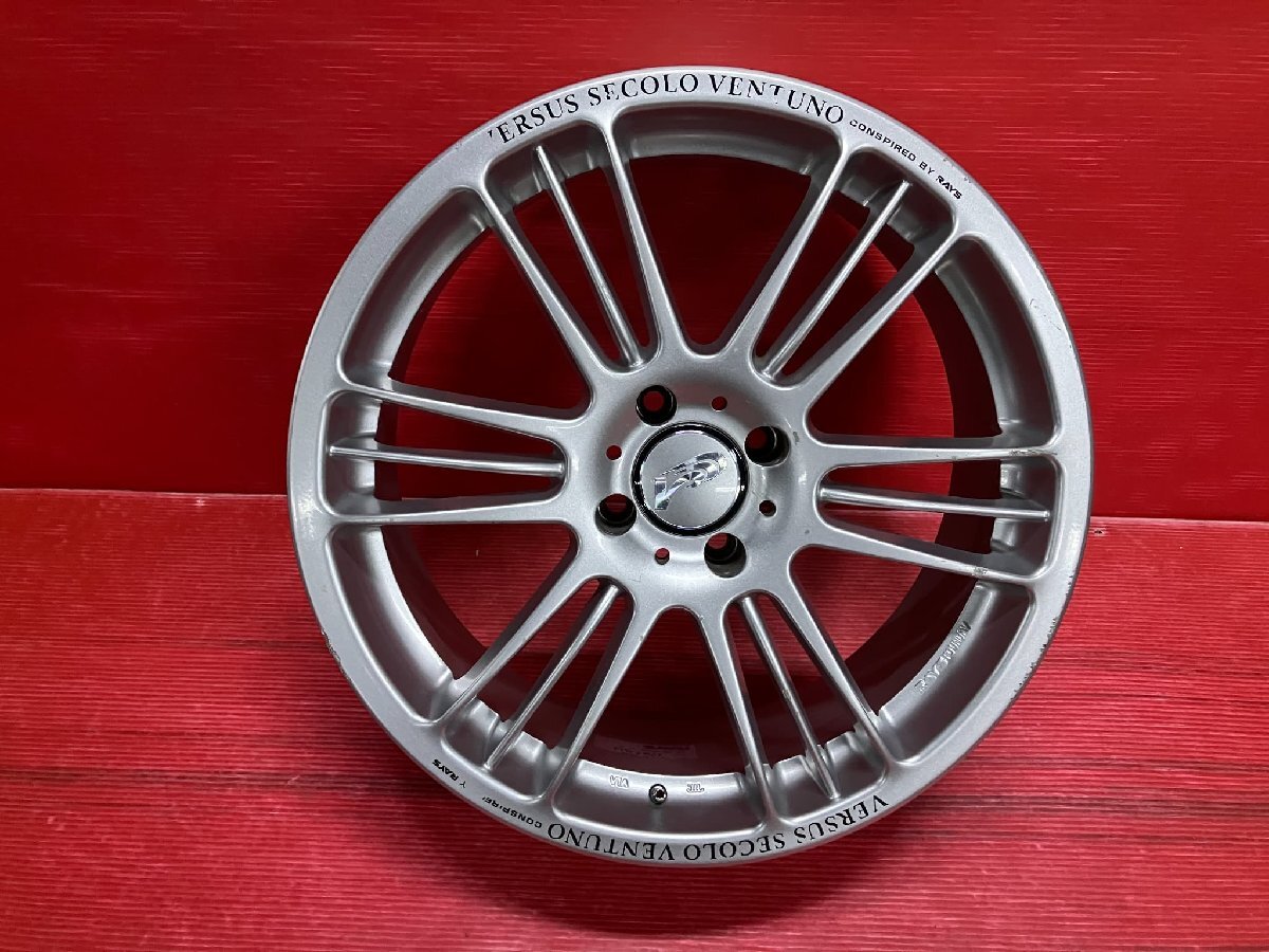 【送料無料】中古 社外 ベルサス 17x7.0+32 100/4H アルミホイール4本SET 【55583202】_画像8