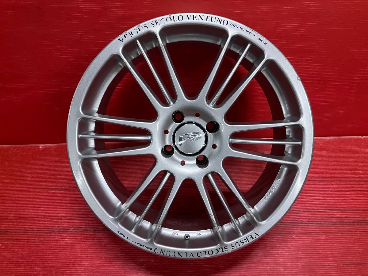 【送料無料】中古 社外 ベルサス 17x7.0+32 100/4H アルミホイール4本SET 【55583202】_画像4