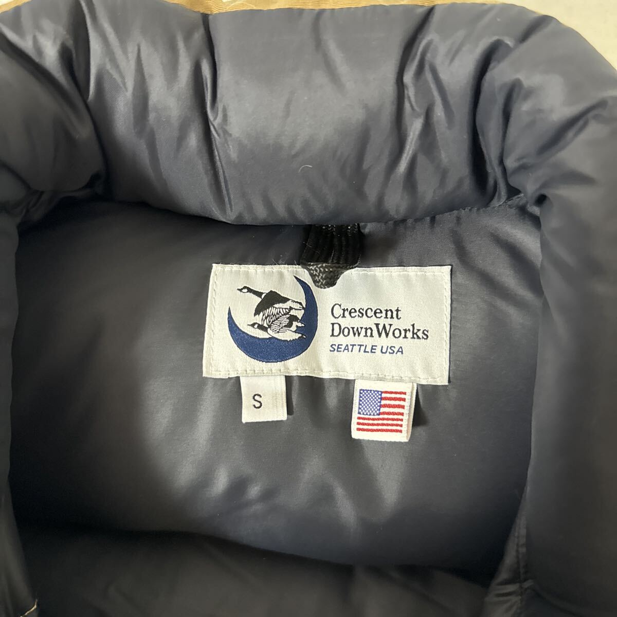 新品同様 クレセント ダウン ワークス 60 40 ダウン ベスト S crescent down works down vest USA アメリカ_画像5