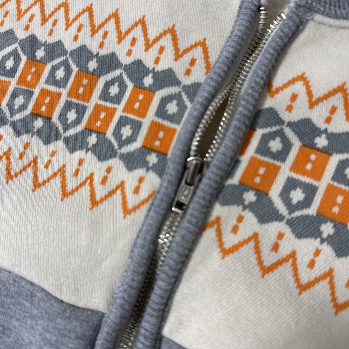  прекрасный товар FLAT HEAD снег рисунок половина Zip спортивная фуфайка L Flat Head 