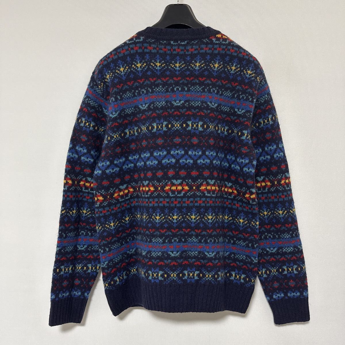 美品 スコットランド 製 インバーアラン フェアアイル ウール ニット セーター 38 INVERALLAN knit sweater wool イギリス 英国_画像3