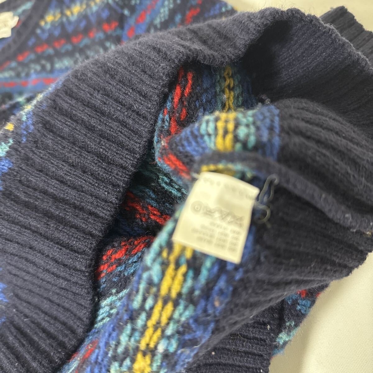 美品 スコットランド 製 インバーアラン フェアアイル ウール ニット セーター 38 INVERALLAN knit sweater wool イギリス 英国_画像8