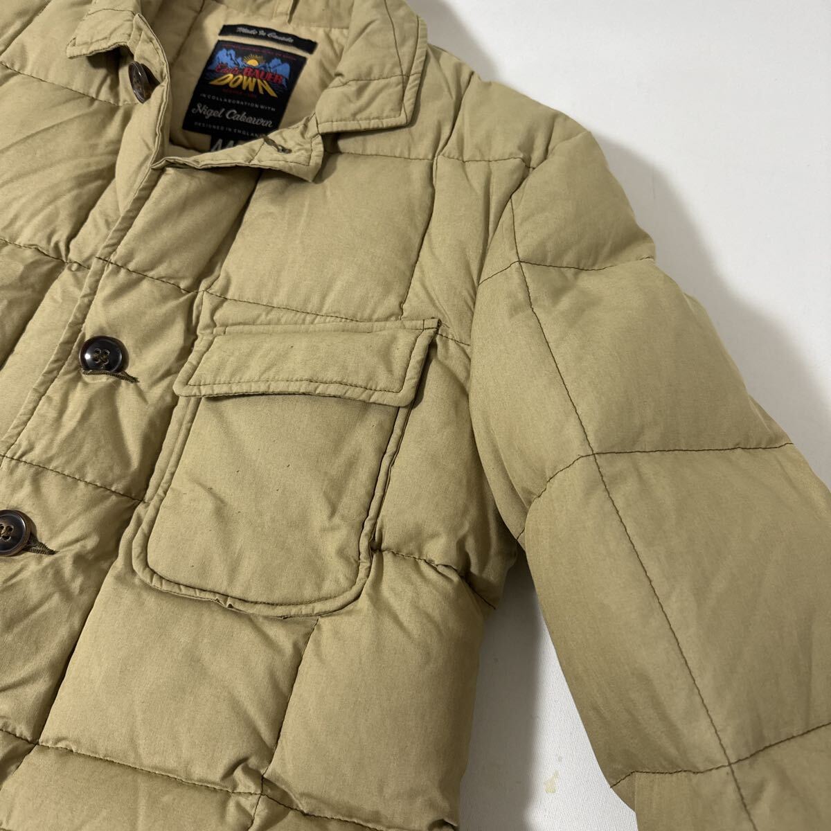 美品 カナダ 製 ナイジェルケーボン エディーバウアー ダウン ジャケット 44 日の出タグ Eddie Bauer down Nigel Cabourn jacket_画像6