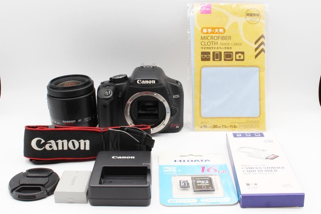 ☆★《ショット数227回 》★キヤノン Canon EOS kiss X2 レンズキット デジタル一眼レフ SDカード スマホ転送OK★♯313339_画像2
