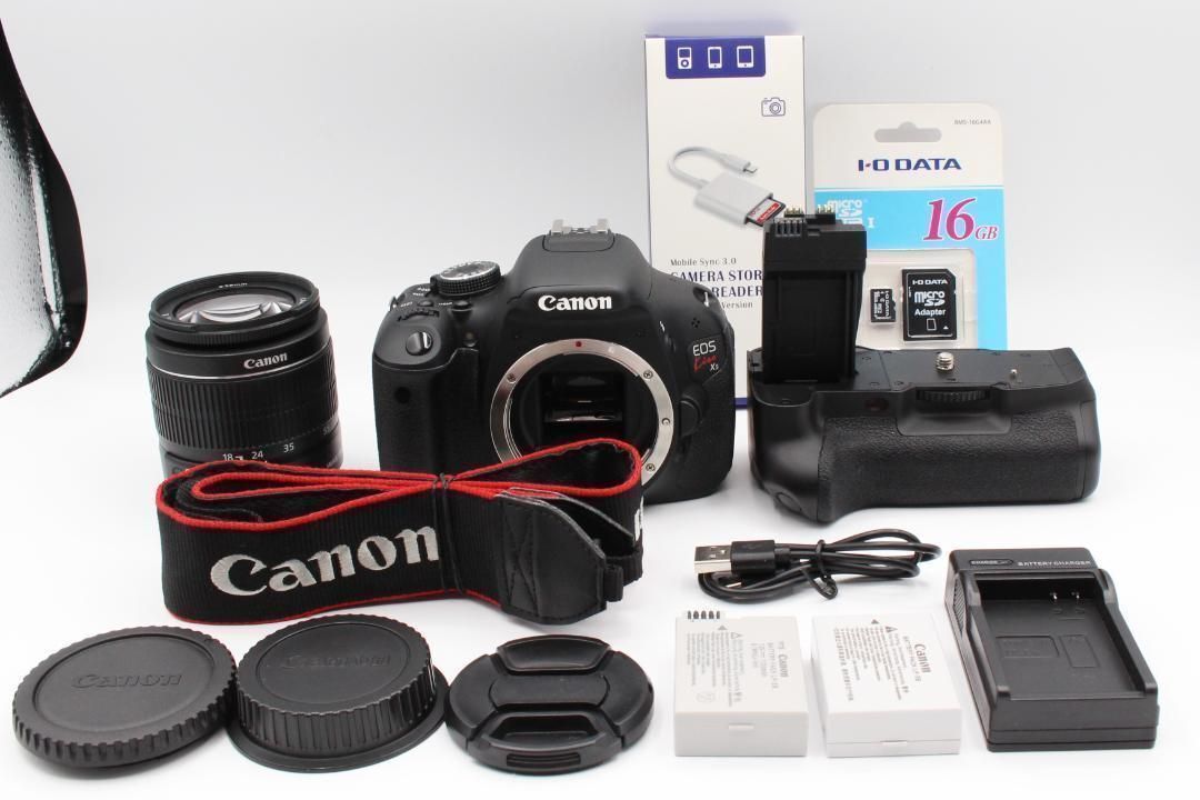 ☆★極上美品★キヤノン Canon EOS kiss x5 デジタル一眼レフ バリアングル液晶 バッテリーグリップ スマホ転送OK★　♯292_画像1