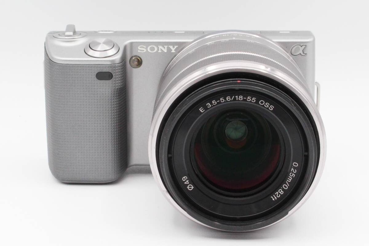 ☆★ソニー SONY NEX-5 ミラーレス一眼 シルバー E 18-55mm F3.5-5.6 OSS バッテリー ストラップ★　♯383_画像4