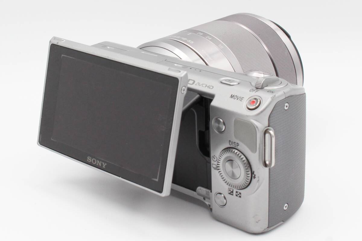 ☆★ソニー SONY NEX-5 ミラーレス一眼 シルバー E 18-55mm F3.5-5.6 OSS バッテリー ストラップ★　♯383_画像6